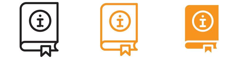 Informative Information Book Icon for Education and Knowledge Graphics Essential for Representing Books and Informational Resources vector