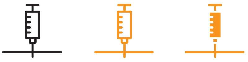 Precise Intradermal Injection Icon for Medical and Health Graphics Essential for Representing Injections and Vaccination Procedures vector