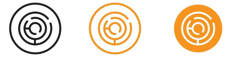 Intricate Labyrinth Icon for Maze and Puzzle Graphics Ideal for Representing Complex Mazes and Brain Teaser Activities vector