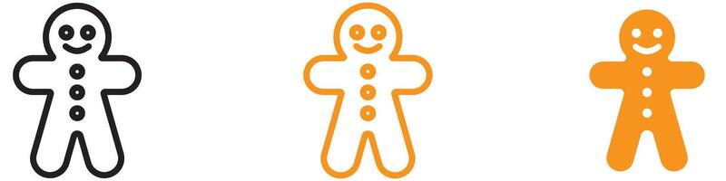 Fun Man Cookie Icon for Bakery and Dessert Graphics Perfect for Representing Man-Shaped Cookies and Baked Goods vector