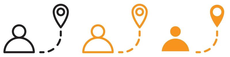 Determined Man Going to Destination Icon for Travel and Journey Graphics Essential for Representing Travel Goals and Destinations vector