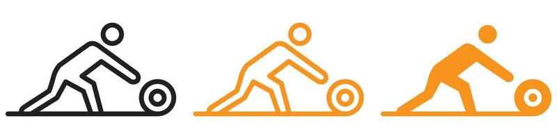 Neat Man Rolling Carpet Mat Icon for Cleaning and Home Maintenance Graphics Essential for Representing Carpet Care and Housekeeping vector