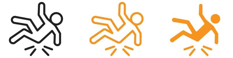 Clumsy Man Tripping Icon for Humor and Accident Prevention Graphics Perfect for Representing Tripping Hazards and Safety Awareness vector