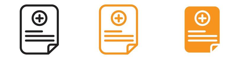 Detailed Medical Report Icon for Healthcare and Documentation Graphics Ideal for Representing Medical Records and Health Reports vector