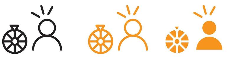 Fortunate Men Luck Icon for Gambling and Chance Graphics Perfect for Representing Luck and Fortune in Games and Competitions vector