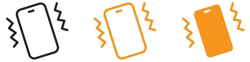 Alert Mobile Phone Vibrating Icon for Communication and Notifications Graphics Ideal for Representing Incoming Calls and Mobile Alerts vector