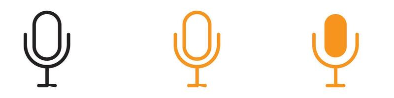Functional Mic Button Icon for Audio and Recording Graphics Ideal for Representing Microphone Controls and Voice Recording vector