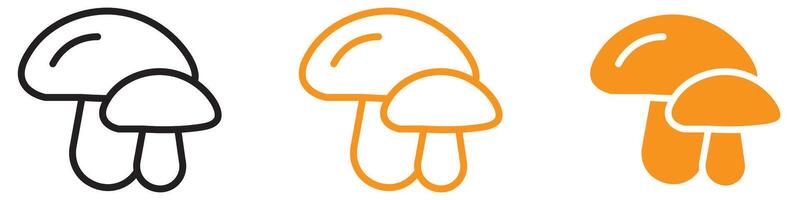 Fresh Mushroom Icon for Food and Culinary Graphics Perfect for Representing Edible Mushrooms and Natural Ingredients in Cooking vector