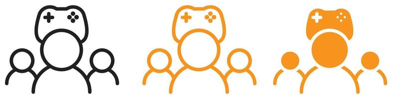 Engaging Multi Game Player Icon for Gaming and Entertainment Graphics Essential for Representing Multiplayer Games and Interactive Play vector
