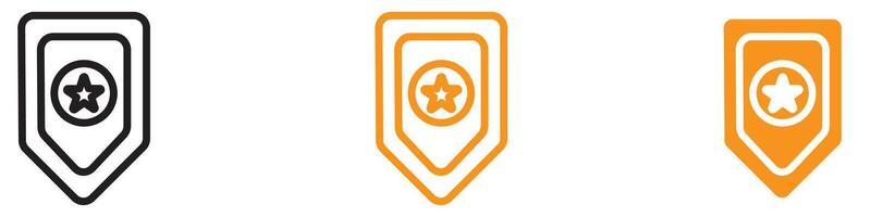 Distinguished Military Rank Icon for Armed Forces and Hierarchy Graphics Essential for Representing Military Ranks and Insignia vector