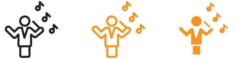 Dynamic Music Conductor Icon for Orchestra and Musical Graphics Ideal for Representing Conductors and Leadership in Music Performances vector