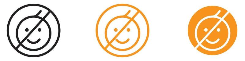 Age Restriction No Kid Allowed Icon for Adult-Only Areas and Events Graphics Ideal for Representing Child-Free Zones and Age Restrictions vector