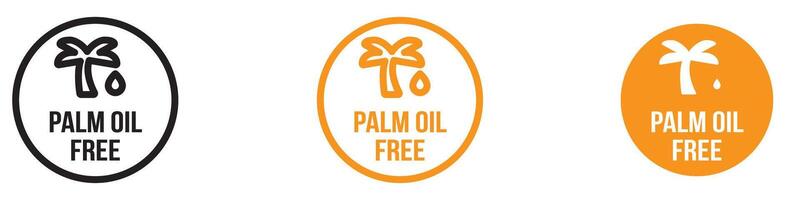 Eco-Friendly Palm Oil Free Icon for Sustainable Products and Environmental Graphics Ideal for Representing Products Free from Palm Oil vector