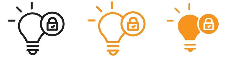 Inventive Patent Idea Icon for Innovation and Intellectual Property Graphics Perfect for Representing New Ideas and Patent Applications vector