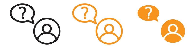 Inquisitive Person Asking Question Icon for Communication and Inquiry Graphics Ideal for Representing Curiosity and Questioning vector