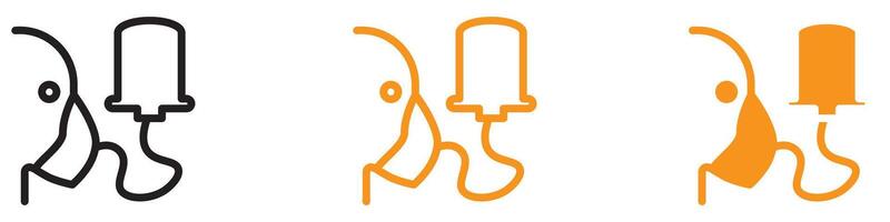 Medical Person with Oxygen Mask Icon for Healthcare and Emergency Graphics Ideal for Representing Oxygen Therapy and Medical Emergencies vector