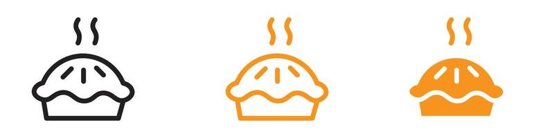 Delicious Pie Icon for Baking and Culinary Graphics Perfect for Representing Pies and Dessert Baking vector