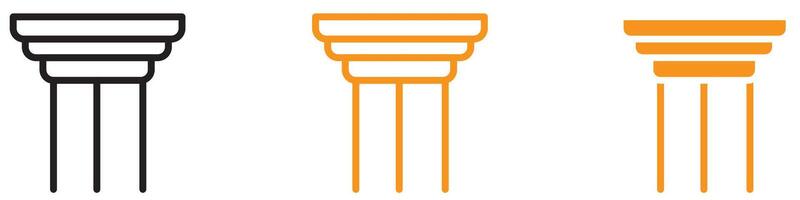Architectural Pillar Column Icon for Construction and Design Graphics Essential for Representing Structural Columns and Architecture vector