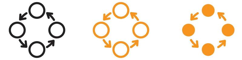 Detailed Process Method Step Procedure or Workflow Icon for Business and Operations Graphics Ideal for Representing Processes and Workflows vector