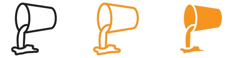 Fluid Pouring Icon for Liquid and Beverage Graphics Essential for Representing Pouring Actions and Liquid Flow vector