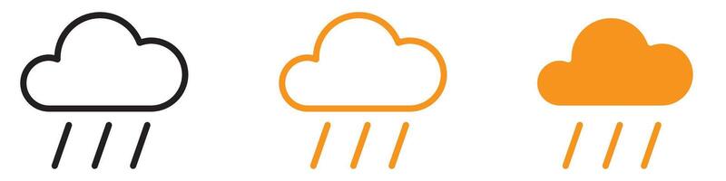 Weather Rainy Weather Icon for Climate and Meteorology Graphics Ideal for Representing Rainy Conditions and Weather Forecasts vector