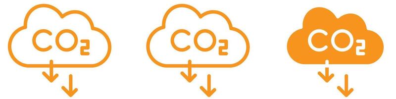 Environmental Reduce Carbon Dioxide CO2 Icon for Ecology and Sustainability Graphics Perfect for Representing Carbon Reduction and Environmental Efforts vector