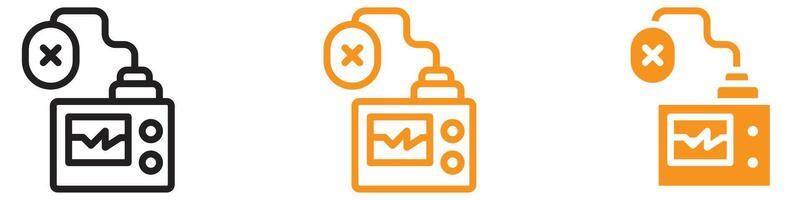 Life-Saving Rescue Defibrillator Icon for Emergency and Healthcare Graphics Essential for Representing Defibrillation and Emergency Medical Services vector