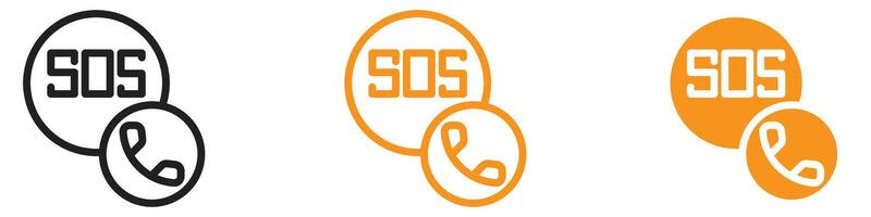 Emergency SOS Emergency Icon for Safety and Rescue Graphics Ideal for Representing SOS Signals and Emergency Assistance vector