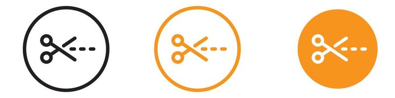 Precise Scissors Cutting Icon for Crafting and Office Graphics Perfect for Representing Cutting Tools and Craft Activities vector