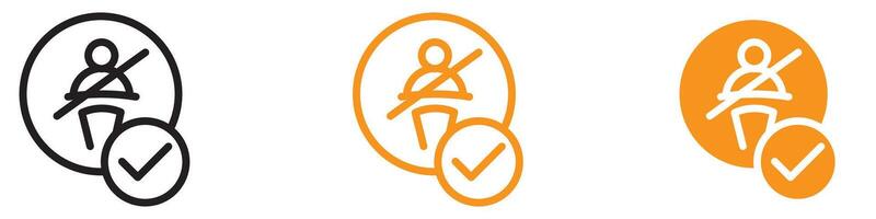 Protective Safety Belt Icon for Transportation and Safety Graphics Essential for Representing Seat Belts and Vehicle Safety vector