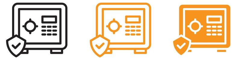 Secure Safe Vault Box Icon for Security and Storage Graphics Ideal for Representing Safe Deposit Boxes and Secure Storage vector