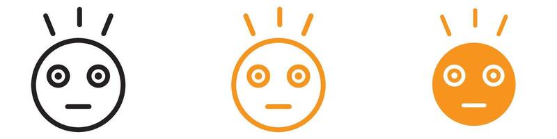 Surprised Shocked Face Icon for Emotions and Reactions Graphics Ideal for Representing Surprise and Shocked Reactions vector