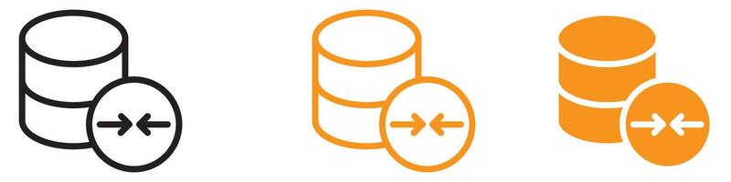 Compressed Shrink Database Icon for Technology and Data Management Graphics Ideal for Representing Data Compression and Database Management vector