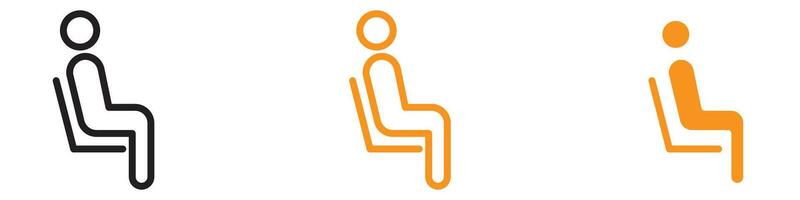 Relaxed Sitting Icon for Rest and Leisure Graphics Ideal for Representing Sitting and Relaxation Activities vector