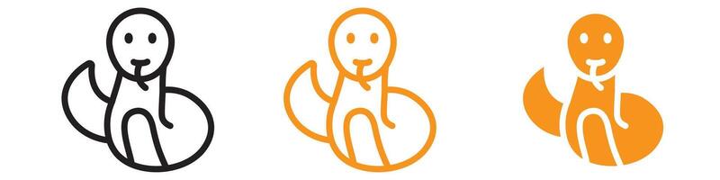 Slithering Snake Icon for Wildlife and Nature Graphics Perfect for Representing Snakes and Reptiles vector