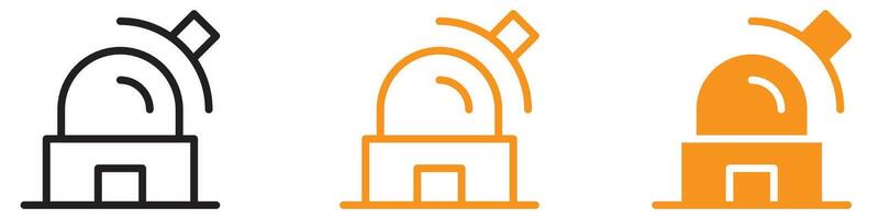 Astronomical Space Observatory Icon for Astronomy and Science Graphics Perfect for Representing Observatories and Space Exploration vector