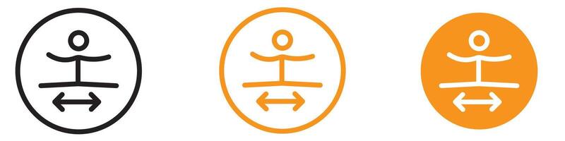 Fitness Split Legs Exercise Icon for Sports and Exercise Graphics Perfect for Representing Stretching and Fitness Exercises vector