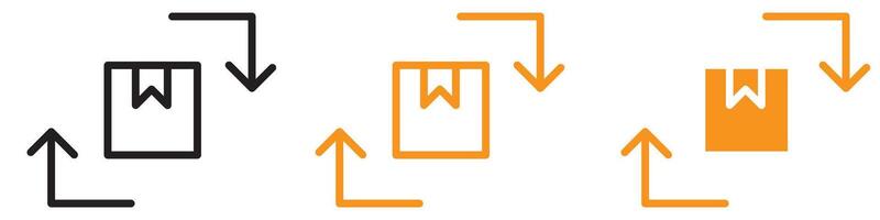 Efficient Supply Chain Process Icon for Logistics and Business Graphics Ideal for Representing Supply Chain Management and Logistics vector