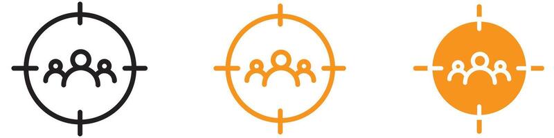 Demographic Target Audience Icon for Marketing and Advertising Graphics Essential for Representing Audience Targeting and Demographics vector