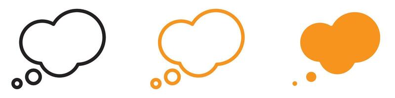 Thoughtful Thinking Bubble Icon for Ideas and Brainstorming Graphics Ideal for Representing Thoughts and Creative Ideas vector