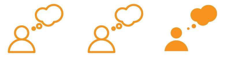 Pensive Thinking Icon for Ideas and Brainstorming Graphics Ideal for Representing Thought Processes and Creative Thinking vector