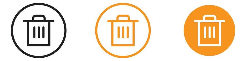 Waste Management Trash Icon for Recycling and Disposal Graphics Ideal for Representing Trash Bins and Waste Disposal vector