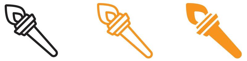 Illuminating Torch Flame Icon for Fire and Light Graphics Ideal for Representing Torches and Flames in Outdoor Settings vector