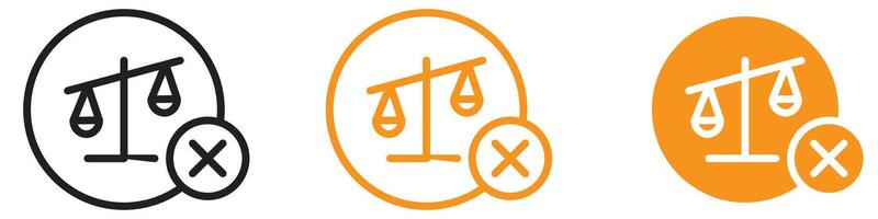 Unjust Unfair Icon for Equality and Justice Graphics Ideal for Representing Inequality and Unfair Practices vector