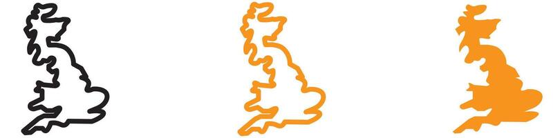 Geographical United Kingdom Map Icon for Travel and Geography Graphics Perfect for Representing Maps of the United Kingdom vector