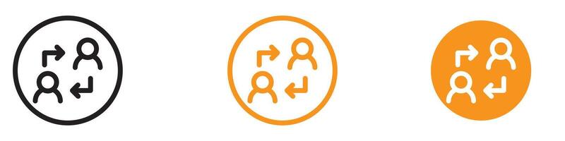 Functional User Switch Icon for Interface and Account Management Graphics Essential for Representing User Switching and Account Management vector