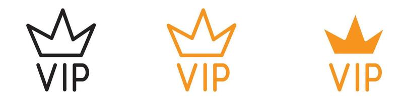 Exclusive VIP Text with Crown Icon for Premium Services and Membership Graphics Ideal for Representing VIP Status and Exclusive Memberships vector
