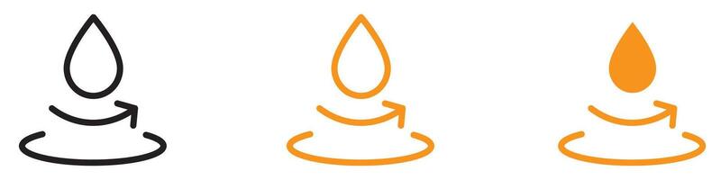 Protective Water Repellent Surface Icon for Waterproofing and Technology Graphics Essential for Representing Water-Repellent Technologies vector
