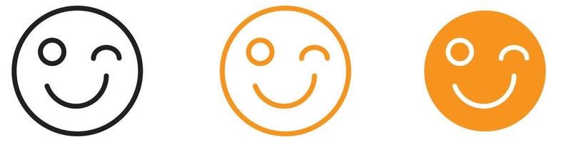 Playful Winking Eye Icon for Emoticons and Communication Graphics Perfect for Representing Winking and Playful Expressions vector
