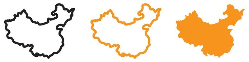 Detailed China Map Icon for Geographic Information, Travel Guides, and Educational Resources vector